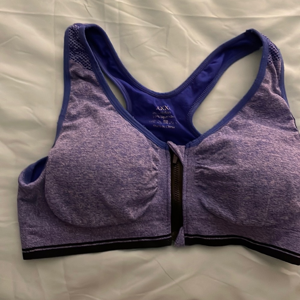Purple sports bra
